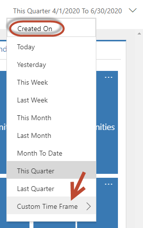 Dashboard Time Frame Filter